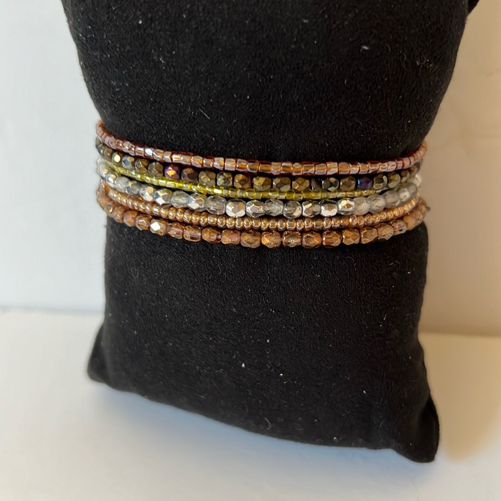 Bracelet Set Crystal Beads Stretch